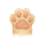 Pawsome watercolor paw print logo